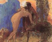 Struggle between Woman and Centaur - 奥蒂诺·雷东